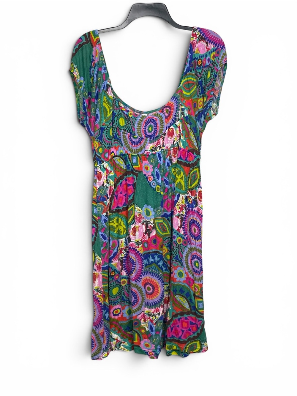 Anthropologie Uncle Frank Multicolor Floral Scoop Neck Dress size Large